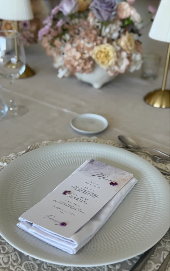 Menu da Primeira Comunhão da Francisca.